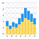 Gráfico de barras apiladas  Icono