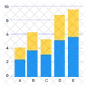 Gráfico de barras apiladas  Icono