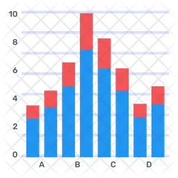 Gráfico de barras apiladas  Icono