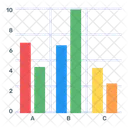 Gráfico de barras apiladas  Icono