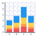 Gráfico de barras apiladas  Icono