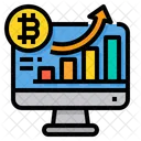 Gráfico de barras bitcoin  Icono