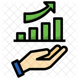 Gráfico de barras crescente  Ícone