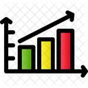 Gráfico de barras crescente  Ícone