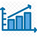 Gráfico de barras crescente  Ícone