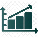 Gráfico de barras crescente  Ícone