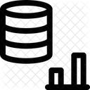 Gráfico de barras do banco de dados  Ícone