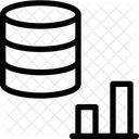 Gráfico de barras de base de datos  Icono