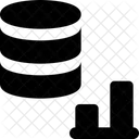 Gráfico de barras de base de datos  Icono