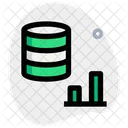 Gráfico de barras de base de datos  Icono