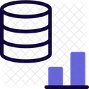 Gráfico de barras de base de datos  Icono