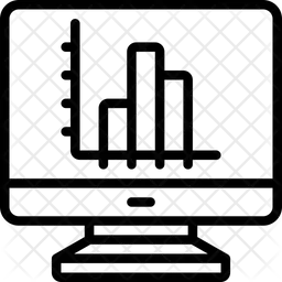 Gráfico de barras do computador  Ícone