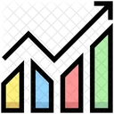 Gráfico de barras de crecimiento  Icono