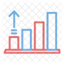 Gráfico de barras de crecimiento  Icono