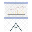 Gráfico de barras de crescimento  Ícone