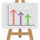 Seta Barra Diagrama Ícone