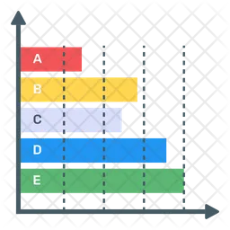 Gráfico de barras empilhadas  Ícone