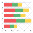 Gráfico de barras empilhadas  Ícone