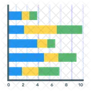 Gráfico de barras empilhadas  Ícone