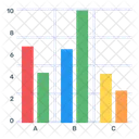 Gráfico de barras empilhadas  Ícone
