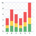 Gráfico de barras empilhadas  Ícone