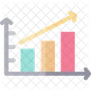 Gráfico de barras crecientes  Icono