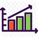 Gráfico de barras crecientes  Icono