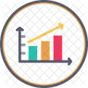 Gráfico de barras crecientes  Icono