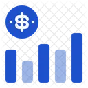 Gráfico de barras financieras  Icono