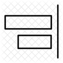 Gráfico de barras horizontais  Ícone