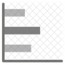 Gráfico de barras horizontais  Ícone