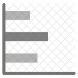 Gráfico de barras horizontais  Ícone