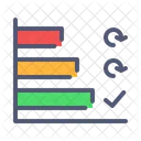 Gráfico de barras horizontais  Ícone