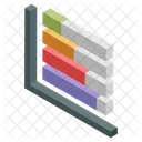 Gráfico de barras horizontais  Ícone