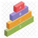 Gráfico de barras horizontais  Ícone