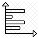 Gráfico de barras horizontais  Ícone