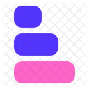 Gráfico de barras horizontais  Ícone