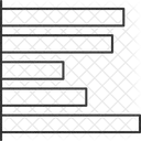 Gráfico de barras horizontales  Icono