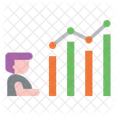 Grafico De Barras Trabalho Em Equipe Gerenciamento Ícone