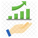 Gráfico de barras creciente  Icono