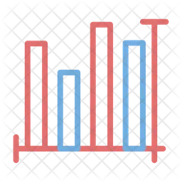 Gráfico de barras lineales  Icono