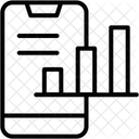 Gráfico de barras móvel  Ícone