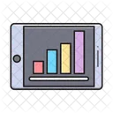 Gráfico de barras para celular  Ícone