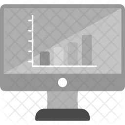 Gráfico de barras on-line  Ícone