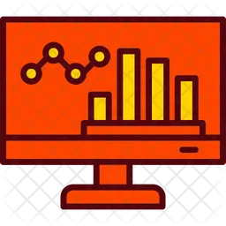 Gráfico de barras on-line  Ícone