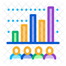 Gráfico de barras turísticas  Ícone