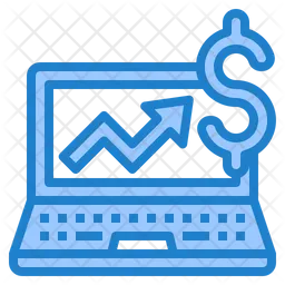 Gráfico de beneficios empresariales  Icono