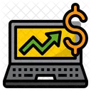 Gráfico de beneficios empresariales  Icono