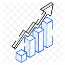 Grafico De Crecimiento Grafico De Beneficios Analisis Icono