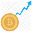 Gráfico de bitcoins  Icono